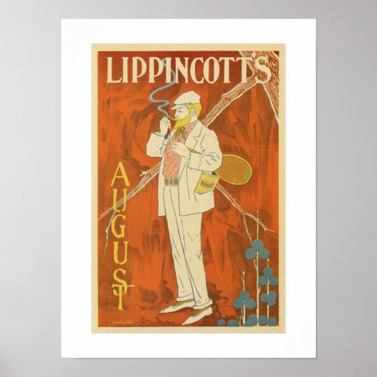 Augustus 1895 Lippincott's magazine Poster (Voorkant)