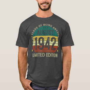 Augustus 1942 80 jaar oud cadeau voor mannen 80 j t-shirt