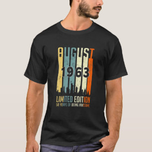 augustus 1963 Limited Edition 58th Bday 58 Y T-shirt