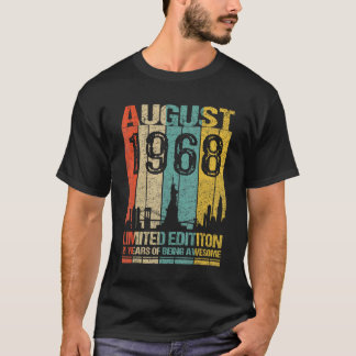 Augustus 1968 55 jaar Awesom zijn T-shirt