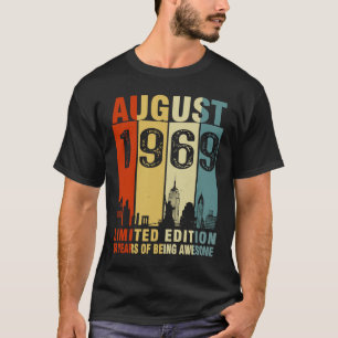 augustus 1969 54 jaar Geweldige Vintage T-shirt