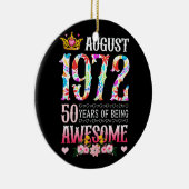 Augustus 1972 50ste verjaardag 50 jaar Geweldige F Keramisch Ornament (Rechts)