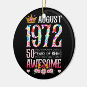 Augustus 1972 50ste verjaardag 50 jaar Geweldige F Keramisch Ornament (Links)