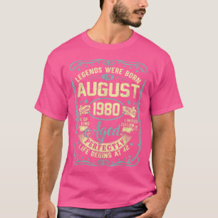 Augustus 1980 42e verjaardag Gift 42 jaar oude Man T-shirt