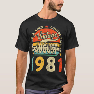 augustus 1981 40th Birthday Limited Edition T-shirt