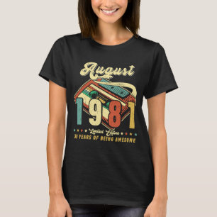  AUGUSTUS 1981 Geb. 1981 39e verjaardag 39 T-shirt
