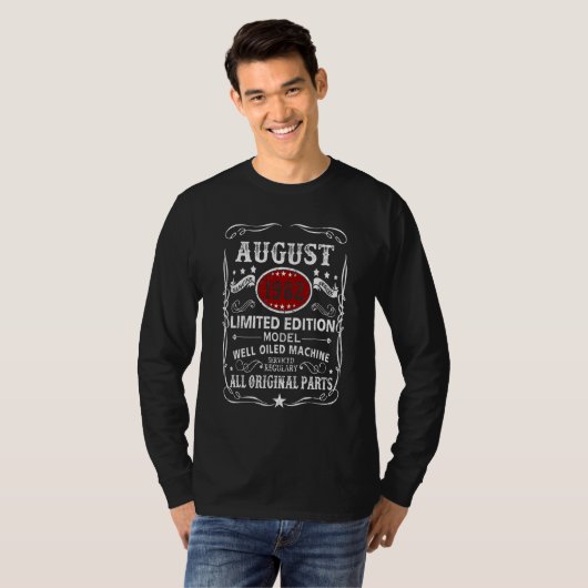 Augustus 1982  Model Goed Geoliede Machine T-shirt (Voorkant volledig)