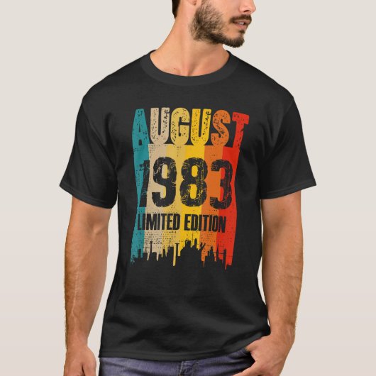 Augustus 1983 40 jaar Geweldige zijn T-shirt (Voorkant)