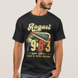  AUGUSTUS 1983 Gediend in 1983 37e verjaardag 37 T-shirt