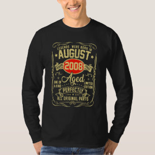 Augustus 2008 14e Verjaardag 14 Jaar Oud Mannen Vr T-shirt