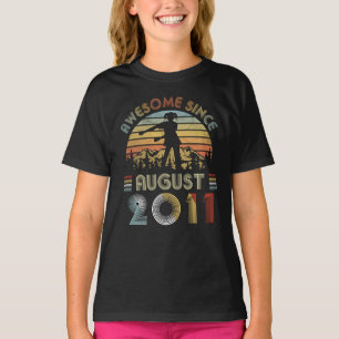 Augustus 2011 8e verjaardag van het meisje als een t-shirt