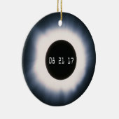 Augustus 2017 Totale zonnepanelen in zwart-wit Keramisch Ornament (Rechts)