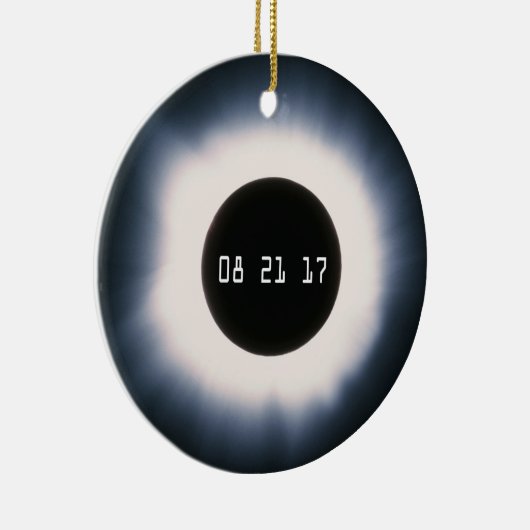 Augustus 2017 Totale zonnepanelen in zwart-wit Keramisch Ornament (Rechts)