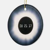 Augustus 2017 Totale zonnepanelen in zwart-wit Keramisch Ornament (Links)