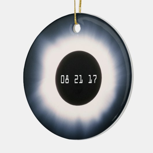 Augustus 2017 Totale zonnepanelen in zwart-wit Keramisch Ornament (Links)