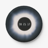 Augustus 2017 Totale zonnepanelen in zwart-wit Papieren Bordje (Voorkant)