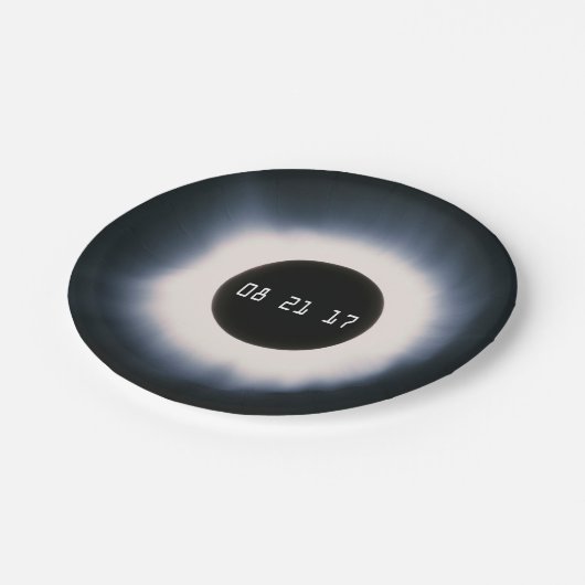 Augustus 2017 Totale zonnepanelen in zwart-wit Papieren Bordje (Gekanteld)