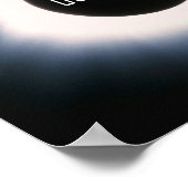 Augustus 2017 Totale zonnepanelen in zwart-wit Poster (Hoek)