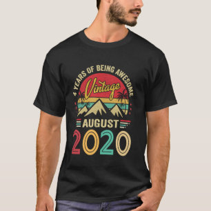  augustus 2020 4 jaar oud idee 4e verjaardag t-shirt