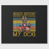 Augustus 2020 met mijn Doberman Pinscher Dog Cadeaupapier (Vlak)