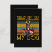 Augustus 2020 met mijn Doberman Pinscher Dog Informatiekaartje (Voorkant / Achterkant)