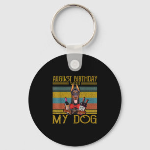 Augustus 2020 met mijn Doberman Pinscher Dog Sleutelhanger