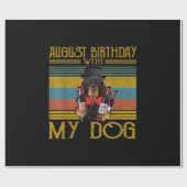 Augustus 2020 met mijn Gordon Setter Dog Cadeaupapier (Vlak)