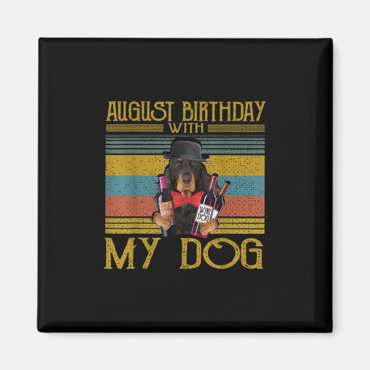 Augustus 2020 met mijn Gordon Setter Dog Magneet (Voorkant)