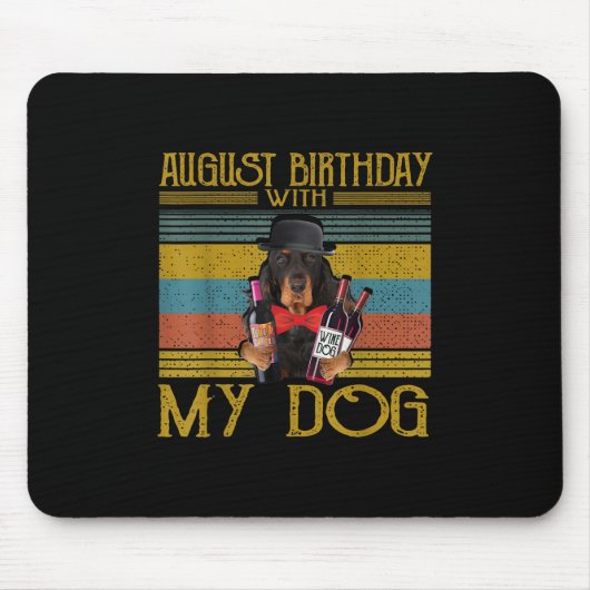 Augustus 2020 met mijn Gordon Setter Dog Muismat (Voorkant)