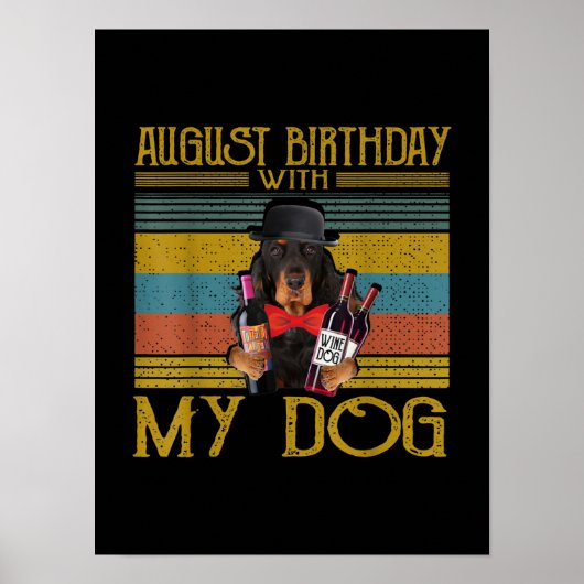 Augustus 2020 met mijn Gordon Setter Dog Poster (Voorkant)