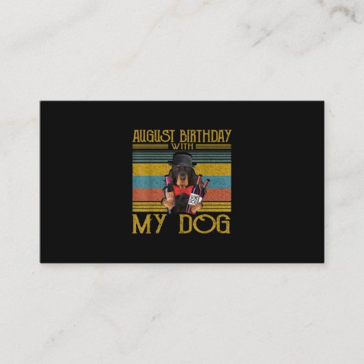 Augustus 2020 met mijn Gordon Setter Dog Visitekaartje (Voorkant)