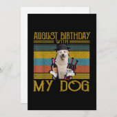 Augustus 2020 met mijn Grote Pyreneeën Dog Feestdagenkaart (Voorkant / Achterkant)