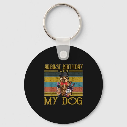 Augustus 2020 met mijn Ierse Setter Dog Sleutelhanger (Voorkant)