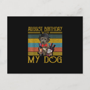 Augustus 2020 met mijn Ierse Wolfhound Dog Aankondigingskaart
