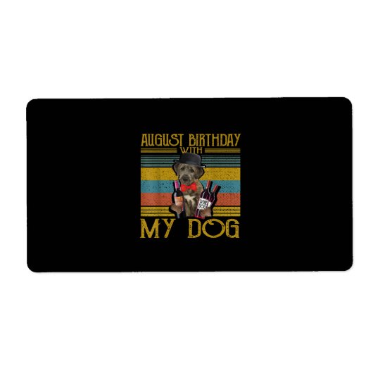 Augustus 2020 met mijn Ierse Wolfhound Dog Etiket (Voorkant)