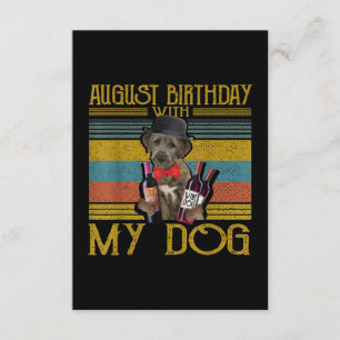 Augustus 2020 met mijn Ierse Wolfhound Dog Informatiekaartje