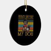 Augustus 2020 met mijn Ierse Wolfhound Dog Keramisch Ornament (Rechts)