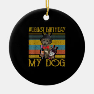 Augustus 2020 met mijn Ierse Wolfhound Dog Keramisch Ornament