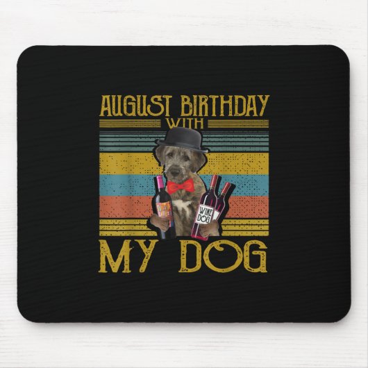 Augustus 2020 met mijn Ierse Wolfhound Dog Muismat (Voorkant)