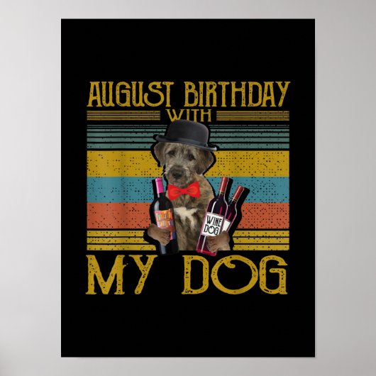 Augustus 2020 met mijn Ierse Wolfhound Dog Poster (Voorkant)