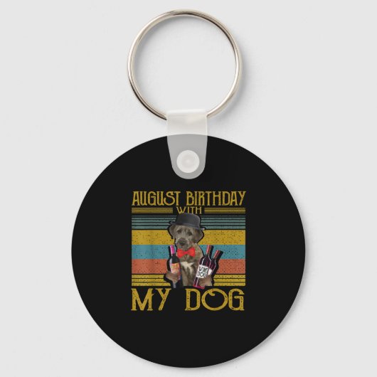 Augustus 2020 met mijn Ierse Wolfhound Dog Sleutelhanger (Voorkant)