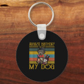 Augustus 2020 met mijn Ierse Wolfhound Dog Sleutelhanger (Voorkant)
