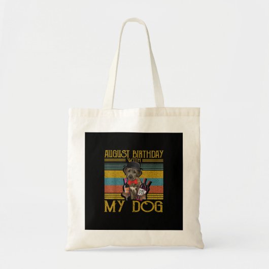 Augustus 2020 met mijn Ierse Wolfhound Dog Tote Bag (Voorkant)