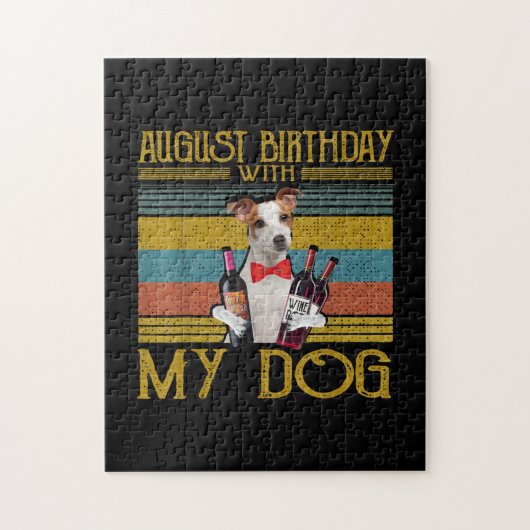 Augustus 2020 met mijn Jack Russell Dog Legpuzzel (Verticaal)