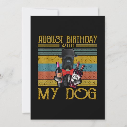 Augustus 2020 met mijn suikerriet Corso Dog Feestdagenkaart (Voorkant)