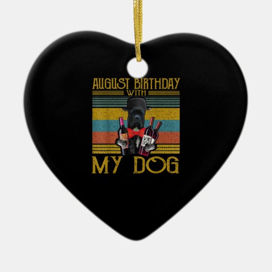 Augustus 2020 met mijn suikerriet Corso Dog Keramisch Ornament (Voorkant)