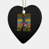 Augustus 2020 met mijn suikerriet Corso Dog Keramisch Ornament (Links)