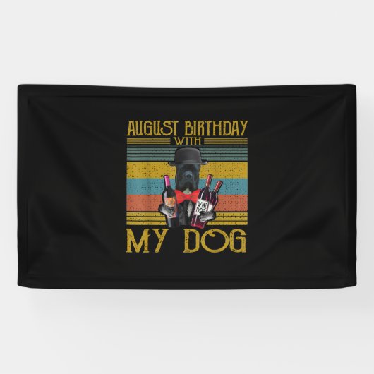 Augustus 2020 met mijn suikerriet Corso Dog Spandoek (Horizontaal)