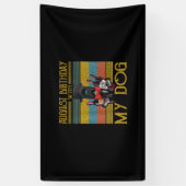 Augustus 2020 met mijn suikerriet Corso Dog Spandoek (Verticaal)