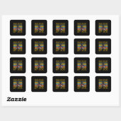 Augustus 2020 met mijn suikerriet Corso Dog Vierkante Sticker (Vel)